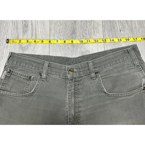 Carhartt Pants Mens 34x30 Gray Loose Original Fit Carpenter *Rips And Wear* - Picture 5 of 7